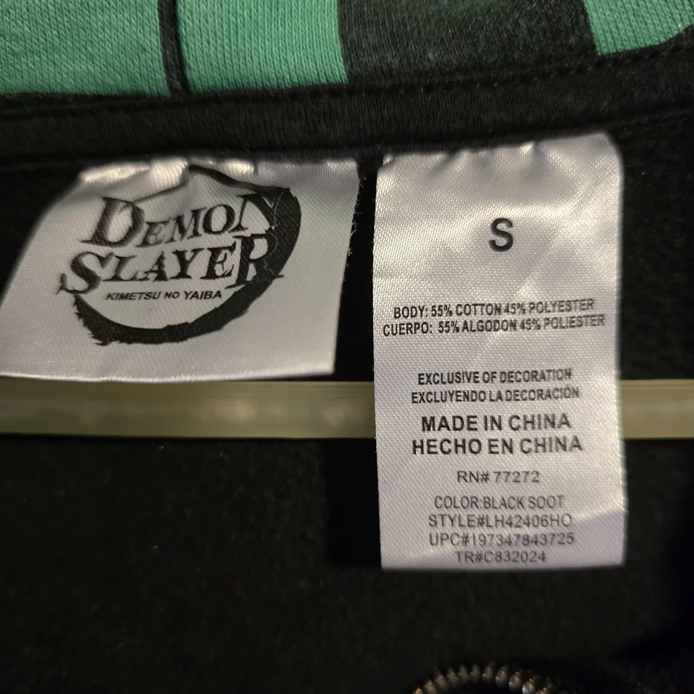 Demon Slayer Black Graphic Hoodie - Anime Character Panels - Picture 3 of 3